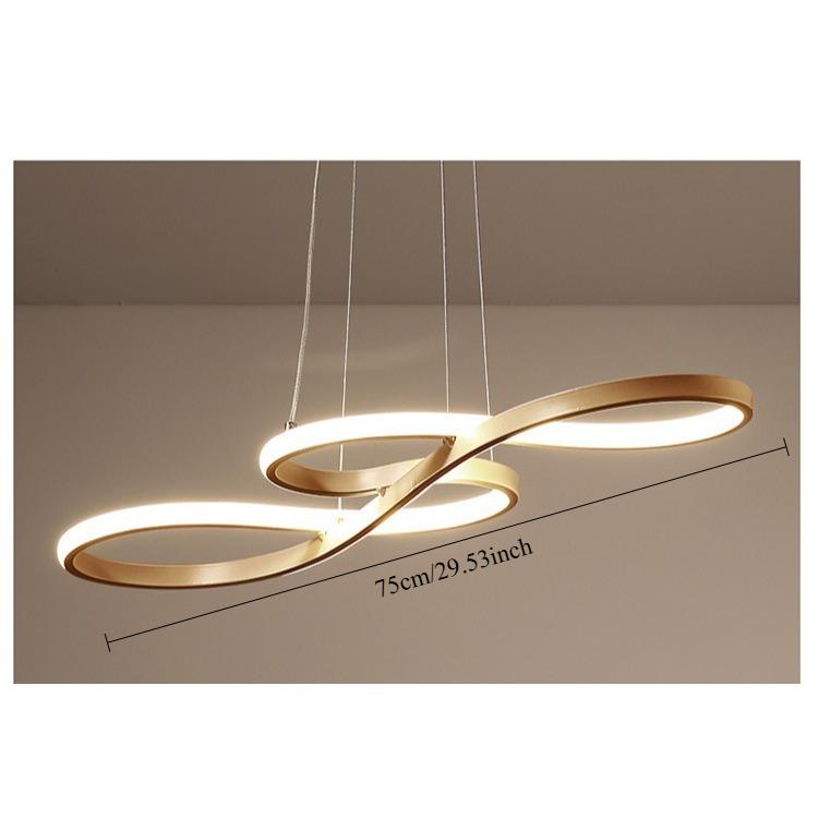 Modern LED Chandelier Dimmable Chandeliers Ceiling Lights Kitchen Island Pendant Light Fixture Gold Hanging Lamp for Dining Room