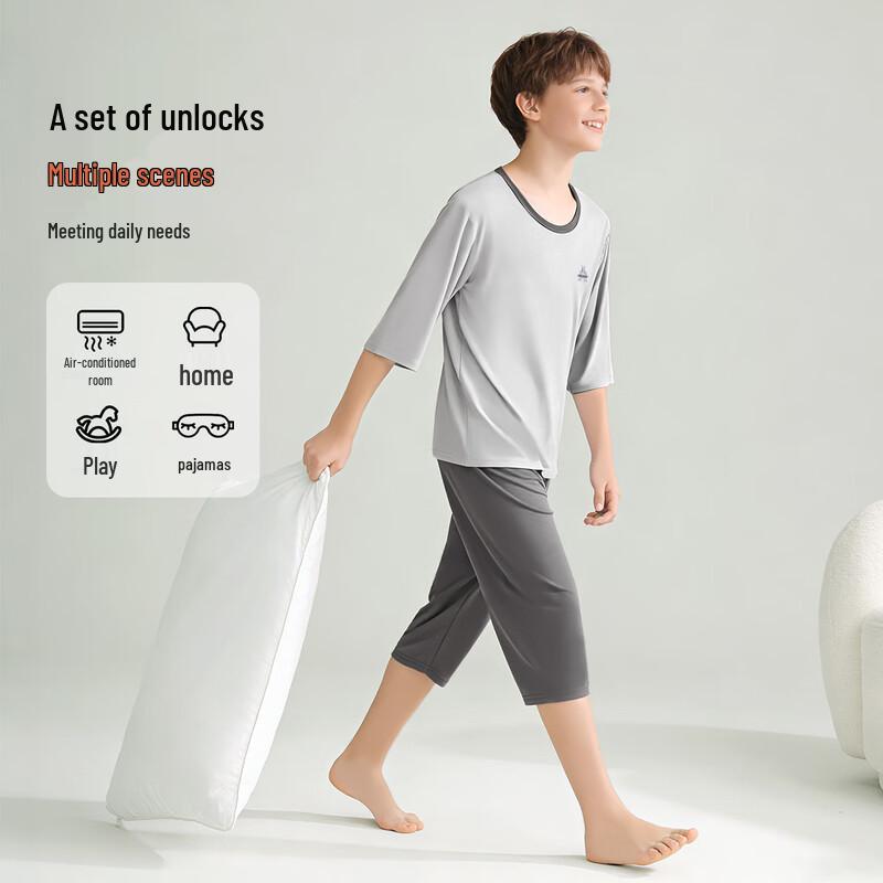 Boys' Summer Viscose Home Wear Pajama Set