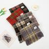 2025 New Korean Imitation Cashmere Checkered Scarf With High Quality Versatile Simple Atmosphere Student Couple