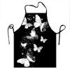 Butterfly Apron Black And White Design With Sparkling Butterflies For Cooking And Baking