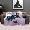 Anime Whispered Words Throw Kid-Friendly Flannel Throw Blanket Soft Warm Anti-Static Washable All Season