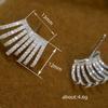 South Korea Dongdaemun Zircon Stud Earrings, Niche Full Diamond Multi-Layer Metal Earrings, Temperament Personalized Claw Earrings
