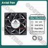 Gdstime DC 12V 24V 48V 12cm 120mm Dual Ball Cooler 12038 120x38mm Brushless Booster Fan for Btc Machine Chassis Cabinet Cooling