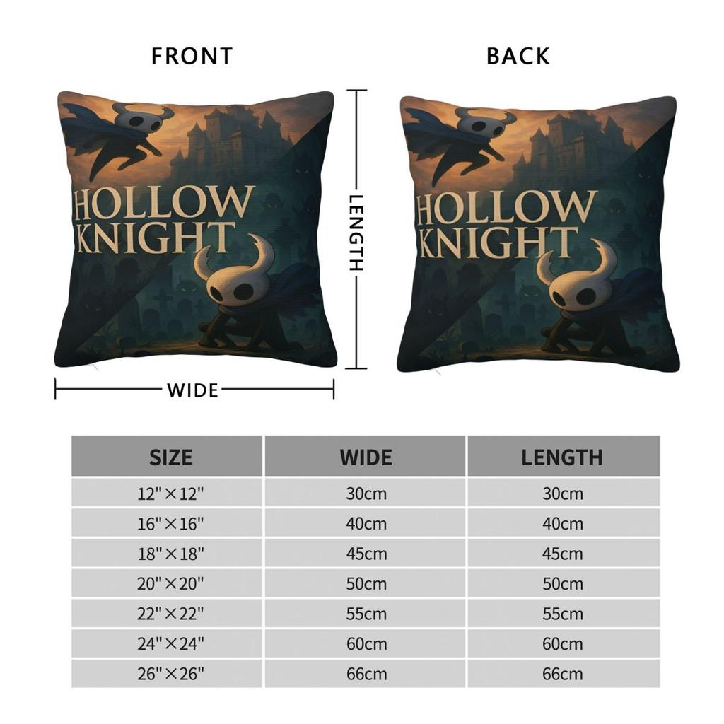Hollow Knight Funny Games Pillowcases Merch Printed Cushion Cover Throw Pillow Cover Car Decorations Zippered Multi-Size
