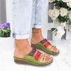 Fashion Women's Sandals 2024 Summer Dance Women's Thick-soled Color-blocking Casual Roman Women's Slippers Wedge Thick-soled Slippers