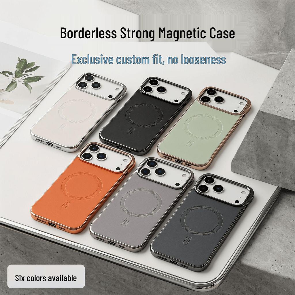 iPhone 17 Pro Max Magnetischer randloser fleckenresistenter Case, iPhone 14 Einfacher INS-Stil