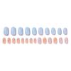 Blue Crocodile Texture Press On Nails with Star Decoration 24 Pieces Resin Manicure Wearable Artificial Nails