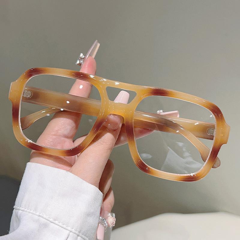Vintage Anti Blue Light Optical Glasses Women Brand Designer Myopia Customize Prescription Reading Eye Glasses Flat Top Frame