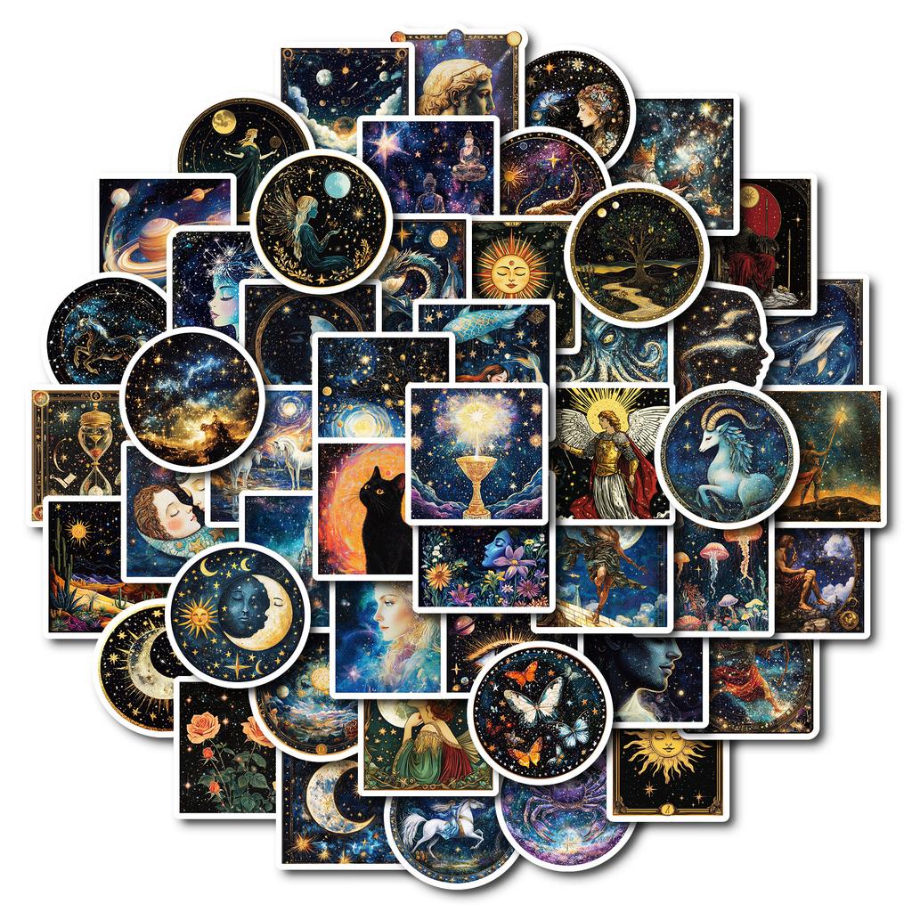 50 Dream Theme Universe Myth Graffiti Stickers Mobile Phone Case Refrigerator Decoration