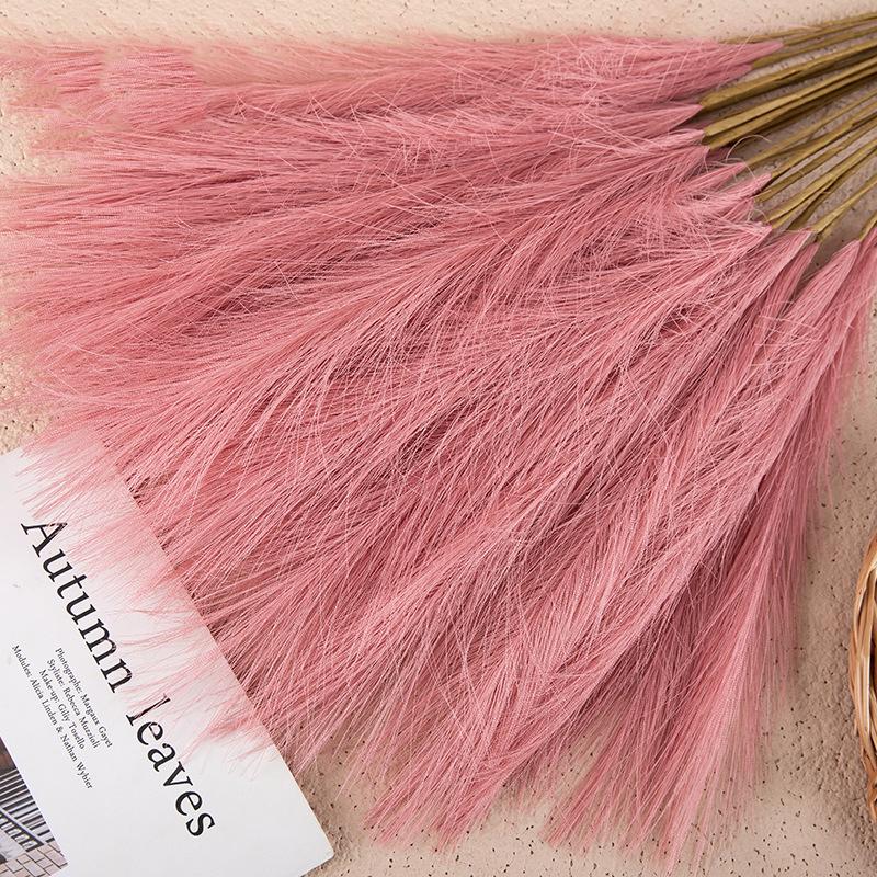 5Pcs 45cm Artificial Pampas Grass Bouquet Holiday Wedding Party Home Decoration Plant Simulation DIY Fake Flower Reed Boho