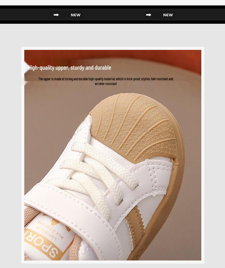 Spring Baby White Walking & Sports Shoes for Toddlers and Kindergarten Kids - Boys & Girls