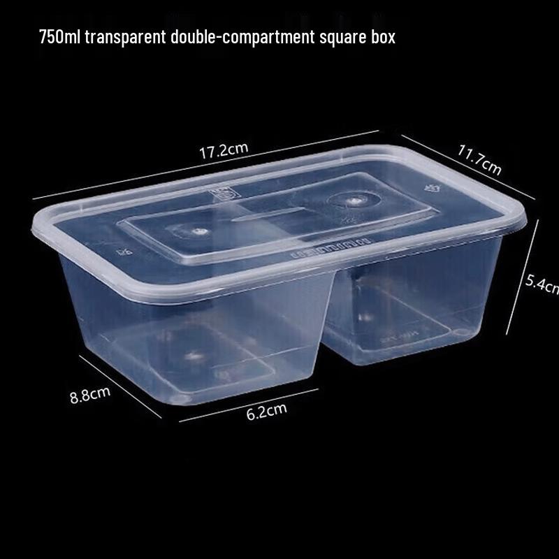 

Disposable 750ml Divided Microwaveable Lunch Boxes (300 Sets)