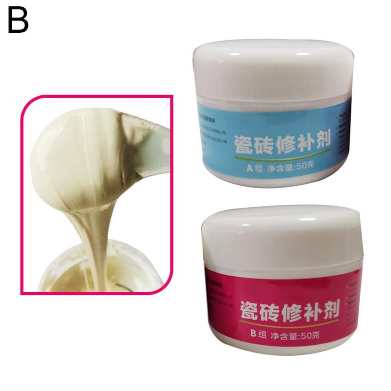 Tile Repair Paste Kit Bathroom Tub Repair Porcelain Paste Repairing Tool Wall Fiberglass Porcelain Ceramic Fix Crack Cream