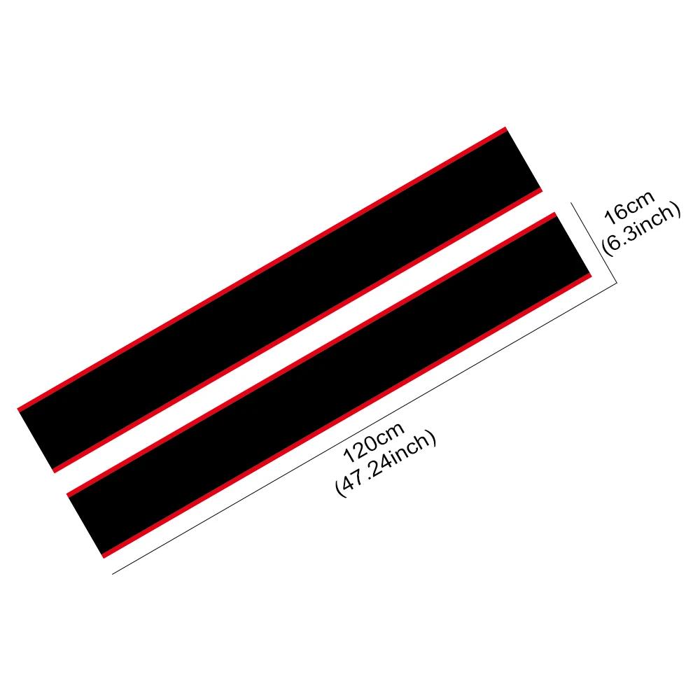 2PCS Car Engine Hood Long Stripe Stickers Waterproof Self-adhesive Vinyl Decals PVC Car Bonnet Decoration Stickers Accessories