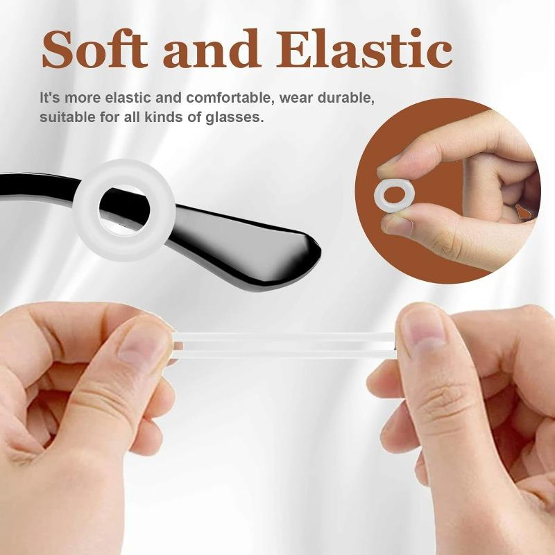 10/60pcs Anti Slip Ear Hook Eyeglasses Round Silicone Retainer Holder Spectacles Ear Sleeve Eyewear Stopper Bracket Accessories