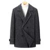 Men's Alpaca-Style Double-Breasted Wool Trench Coat