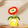 Cartoon Game Question Box Flower Building Blocks Set Retro Game Character MOC Bricks Model Toy Desktop Ornament Collectible Gift