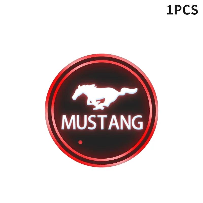 

New 2026 Car Sticker For Ford Car Luminous Water Cup Coaster 7 Colorful for Ford Mustang Shelby Mondeo MK GT 350 500 Cobra Focus