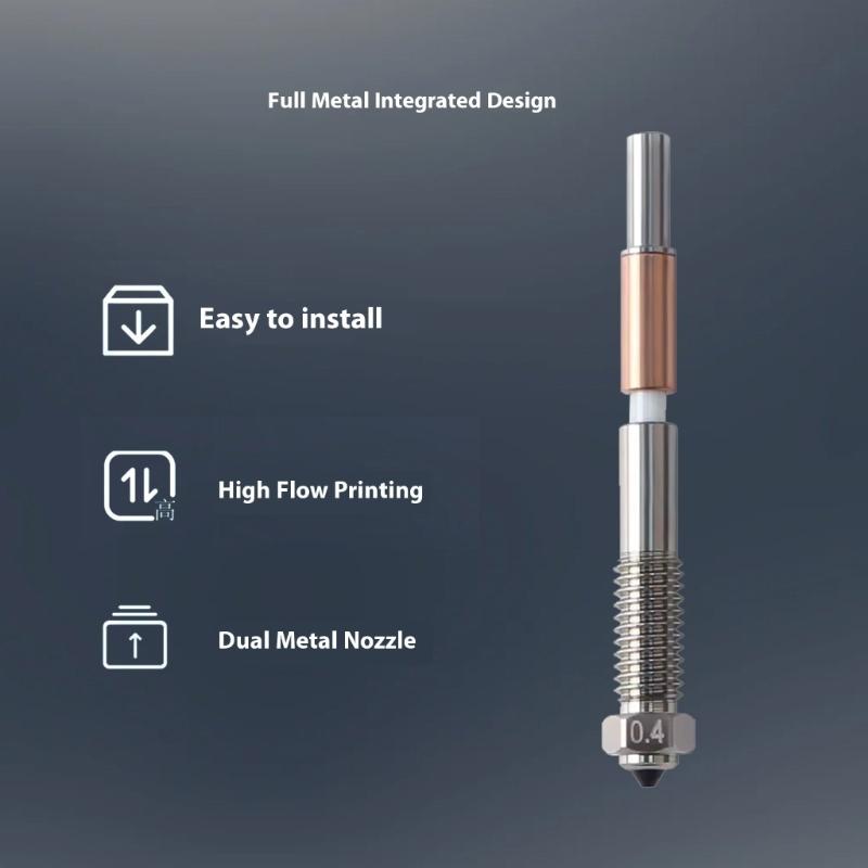 Alloy 3D Printer Nozzle Featuring Clog Design And High Wear Resistance Up To 300℃