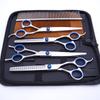 Professional Dog Grooming Scissors Set - Curved and Thinning Shears