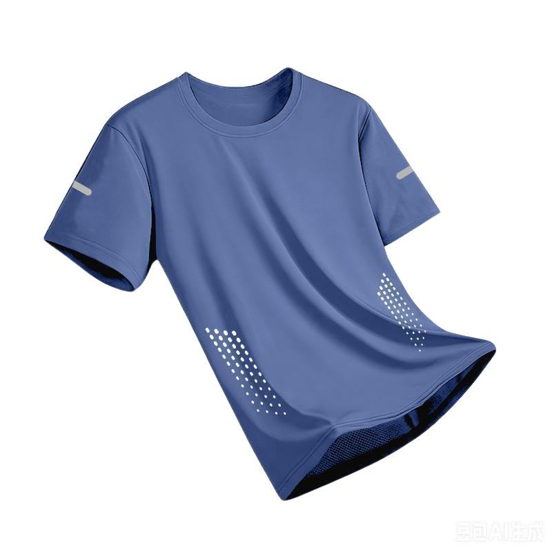 New Ice Silk Running Shirts Men Loose Short Sleeve Top Basketball Gym Sportswear For Male Fitness Workout Mesh Breathable Tee