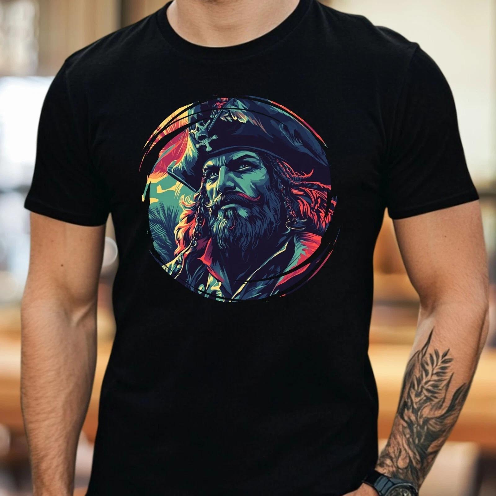 T-Shirt Herren Pirat Motiv Baumwolle Größe S bis 5XL S