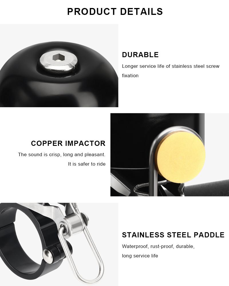 Retro Bicycle Bell Clear Loud Sound Copper Mountain Road Bike Handlebar Bell Safety Riding Warning Alarm Cycling Accessories