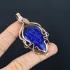 Lapis Lazuli Pendant Handmade Gemstone Jewelry, 999 Copper Wire Wrapped Pendant ,Unique Design Jewelry Pendant