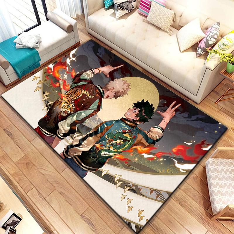 Anime carpet My hero science printed area carpet Living room Bedroom floor mat Kitchen Non slip Matte Mat Children's Bedroom Mat