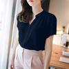 ZANZEA Women Summer V-Neck Short Sleeve Solid Color Casual Blouse