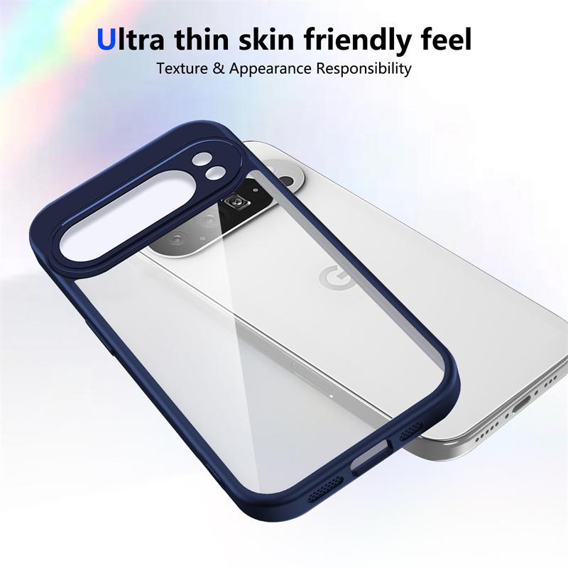 For Google Pixel10 Pro Case Plating Silicone Bumper Shockproof Clear Back Cover Matte Hard Phone Case for Google Pixel 10 Pro 5G