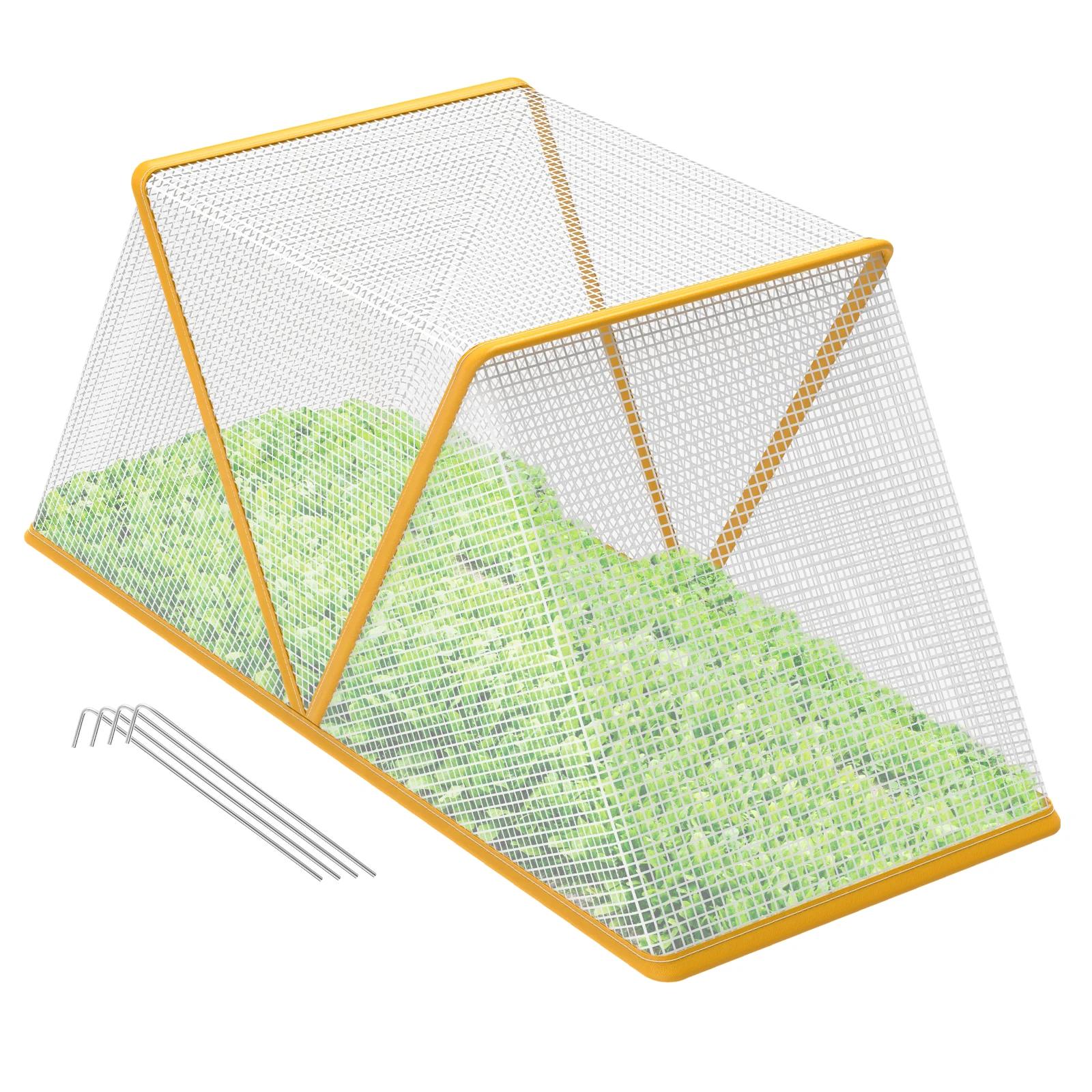 Greenhouse Cover Foldable Garden Vegetable Flower Insect-Proof Bird Portable Winter Warm Anti-uv Windproof Planting Greenhouse bianco
