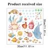 DIY Deep Sea World Animal Wall Stickers for Bathroom Toilet Decor Self Adhesive Stickers