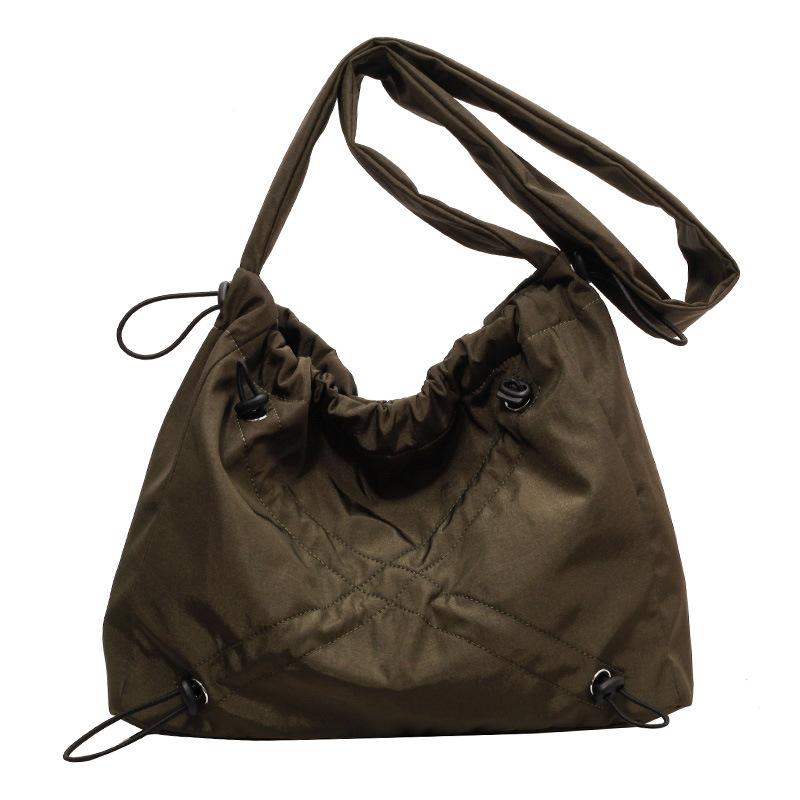 Fashion commuting large-capacity solid color tote bag women's spring and autumn new high-end textured shoulder messenger bag