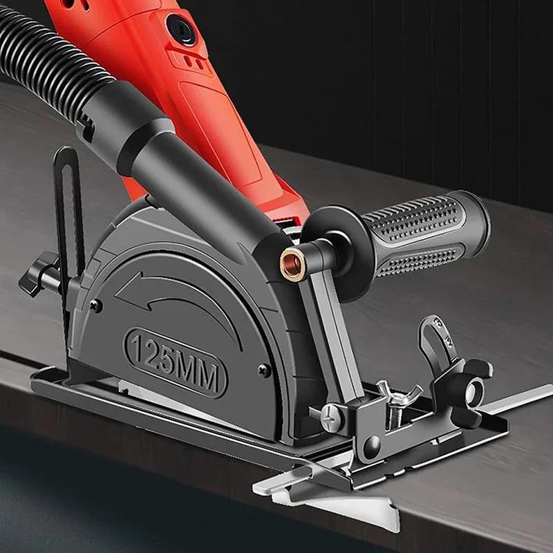 Hand Angle Grinder Converter To Cutter Adjustable 40mm Depth Grinder Bracket To Cutting Woodworking Table Tool with Guide Ruler