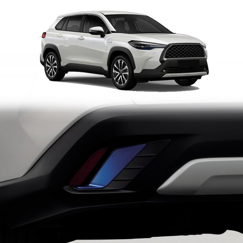For Toyota Corolla Cross -2024 ABS chrome front Rear bumper Fog Light Lamp cover Foglight Decoration Cover Accessories
