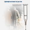 Adjustable Non-Slip Stainless Steel Crutch Cane for Elderly Rehabilitation