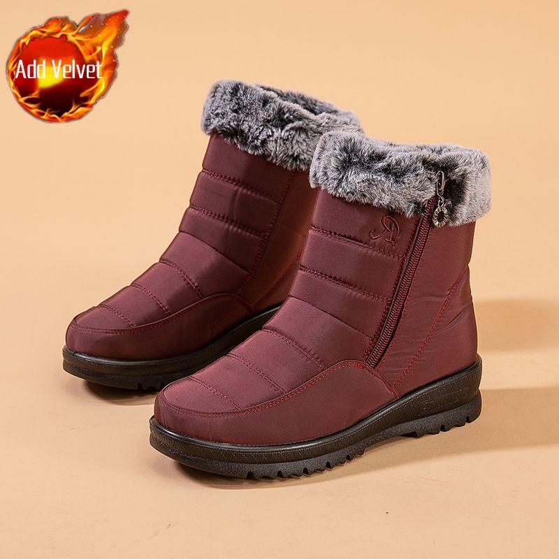 Fashion Large Size Warm Round Toe Women's Snow Boots Plush Platform Ladies Shoes Work Fashion 2025 Autumn Winter Novelty Trend Booties