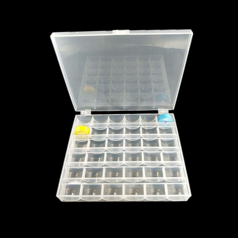 36 Compartment Plastic Bobbin Storage Box Transparent Holder for Assorted Sewing Thread Spools Home Craft Needlework Use