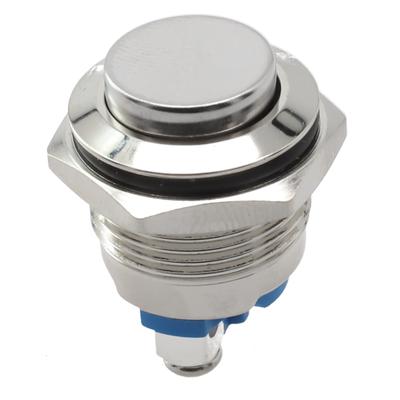 12V 16mm Metal Waterproof Push Button Momentary NO Switch Start Brass