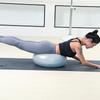 Ongwan Balance Ball, Donut Shape, Yoga Ball, Core Training, Balance Training, Inflatable, Pump Included, 50cm (Blue)