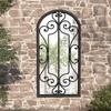 VidaXL Garden Mirror Black, 70x30 Cm Iron for Outdoor Use
