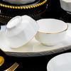 Jingdezhen Ceramic High-Foot Rice Bowls - Set of 3