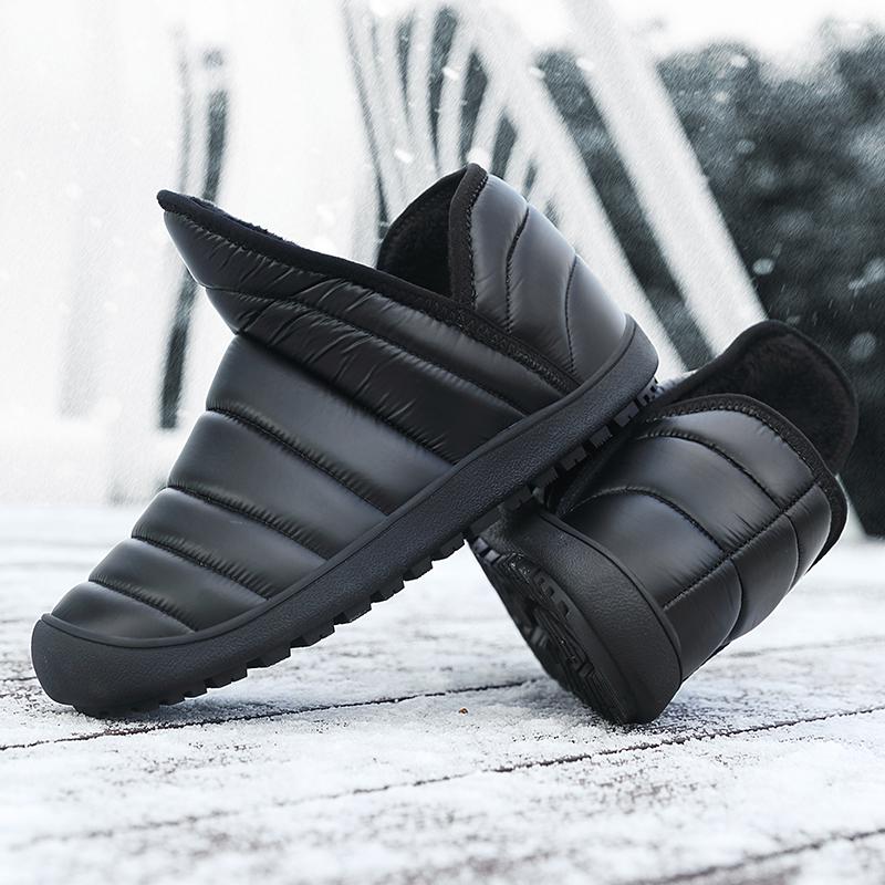 

Зимние женские водонепроницаемые зимние ботинки легкие женские ботильоны кроссовки уличные песчаные теплые хлопковые ботинки для пары 41 чёрный