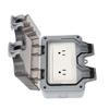 Outdoor IP66 Waterproof Wall Power Socket 2 Sockets Rainproof Charging Outlet   15A