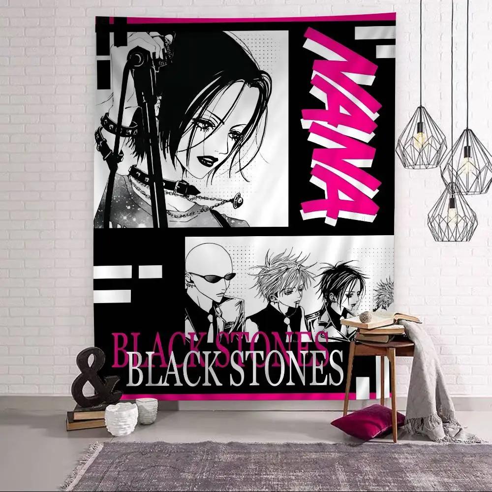 VIKAMA Anime Nana Osaki Line Colorful Tapestry Wall Hanging Bohemian Wall Tapestries Mandala Wall Hanging Tapestry