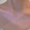 Water drop necklace women's diamond-set new light luxury niche design neck chain high-end sense inlaid fashion collarbone chain