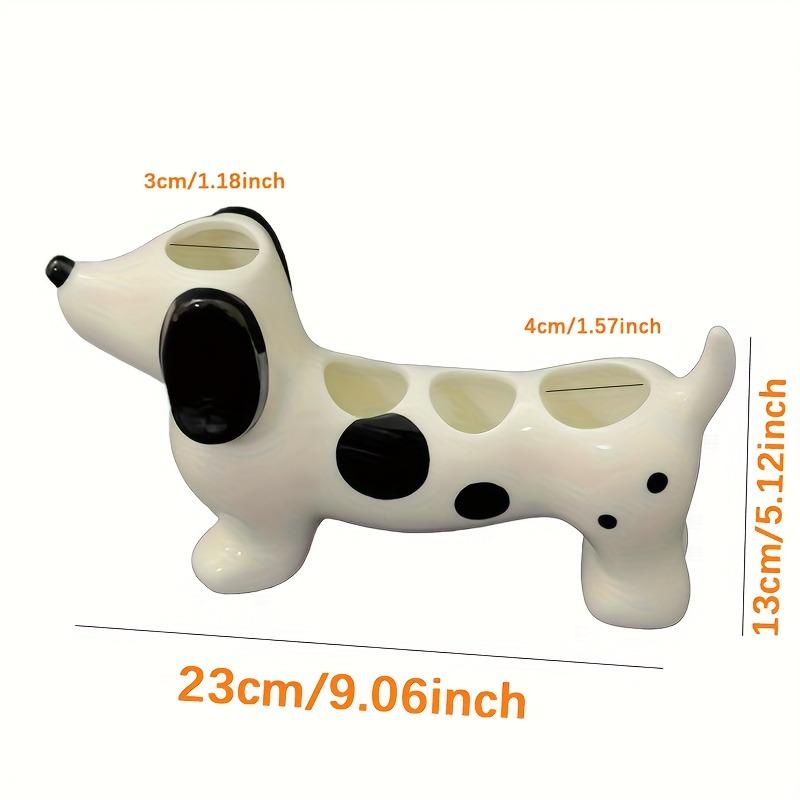 Spotted Dachshund Family Toothbrush Holder, Fits Electric Toothbrushes, Bathroom Storage & Valentine Gift