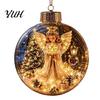 Shatterproof Plastic Spheres Glowing Christmas Story Ornament, Mini Holiday Scene In Ball, Light Up Decorative Ornaments for Home Clear Ball Xmas Tree
