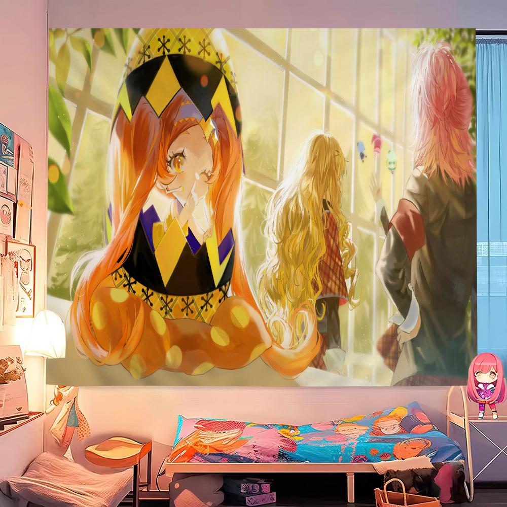 Classic Japanese Anime S-Shugo C-Chara Printed Large Wall Tapestry Hanging Tarot Hippie Wall Rugs Dorm Home Decor